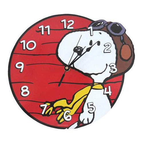 Peanuts Snoopy Flying Ace Wall Clock