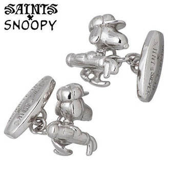 Snoopy Golf silver cufflinks